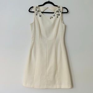 White Sleeveless Cocktail Dress